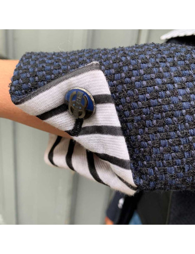 Veste CHANEL T36  bleu blanc 2