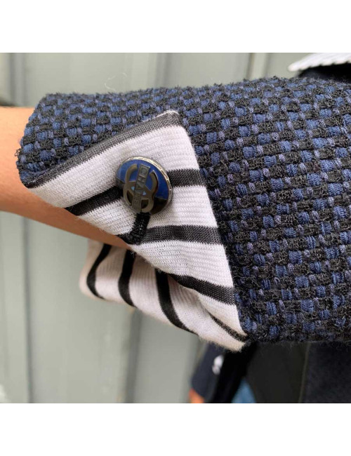 Veste CHANEL T36  bleu blanc