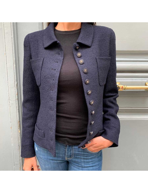 Veste Chanel T36 bleu