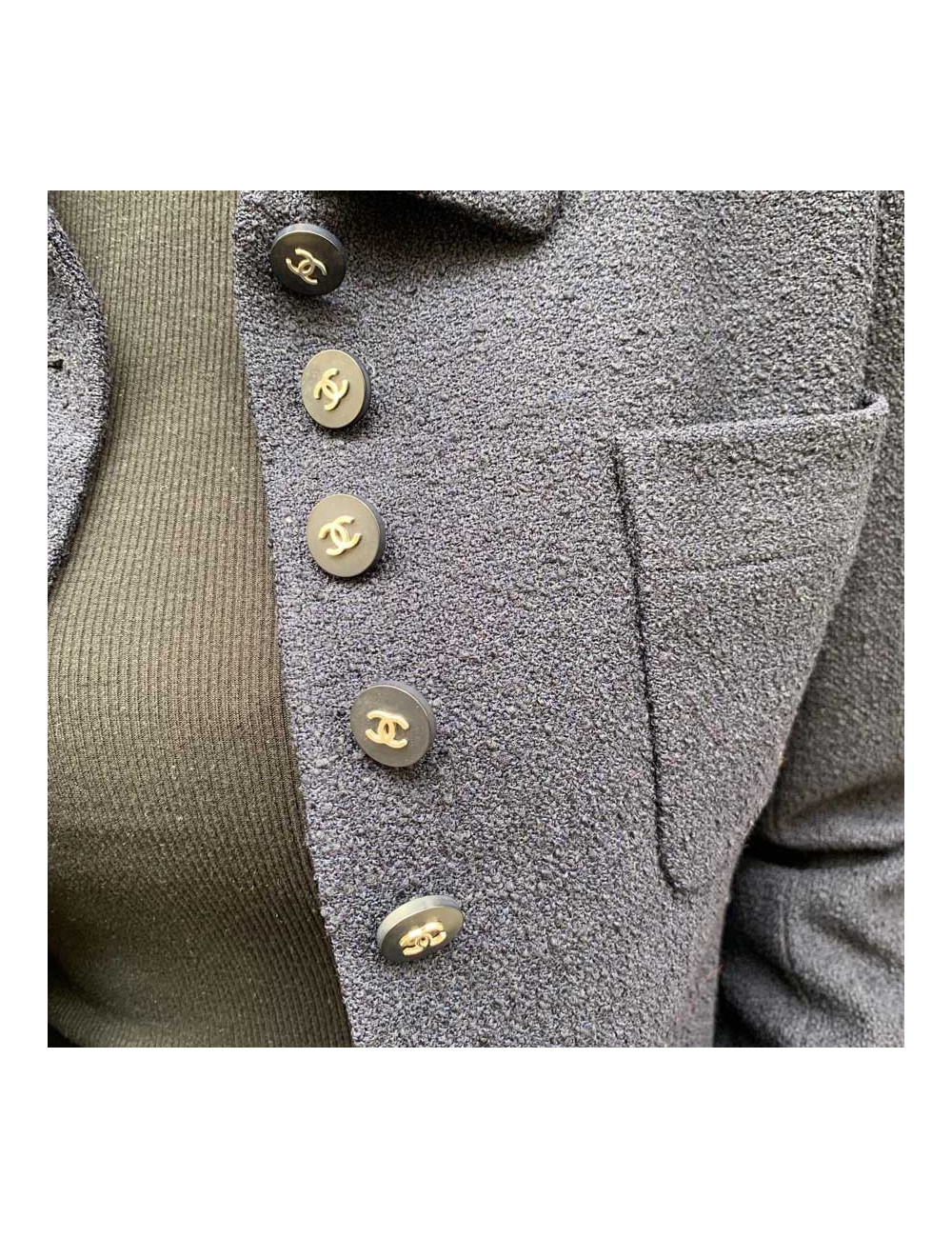 Veste Chanel T36 bleu