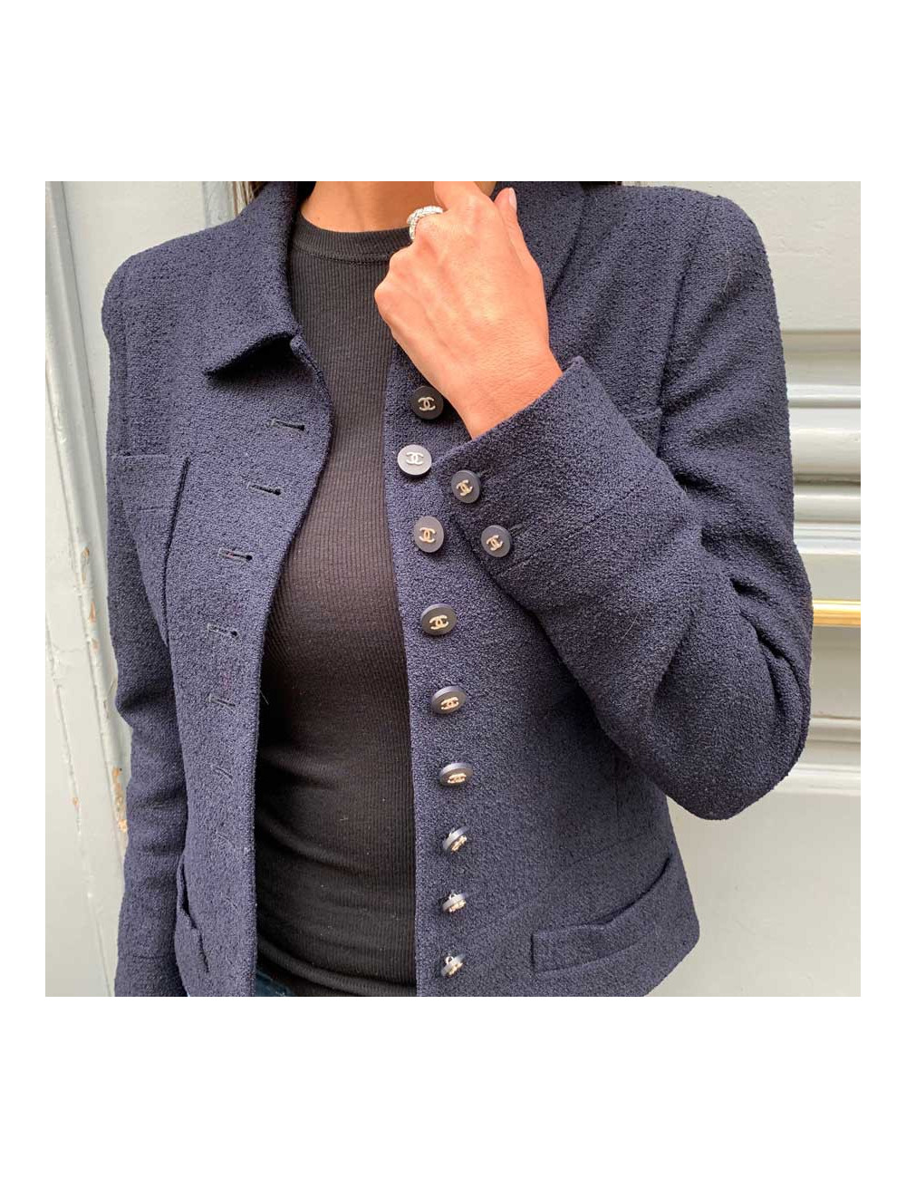 Veste Chanel T36 bleu