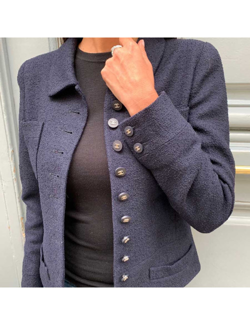 Veste Chanel T36 bleu