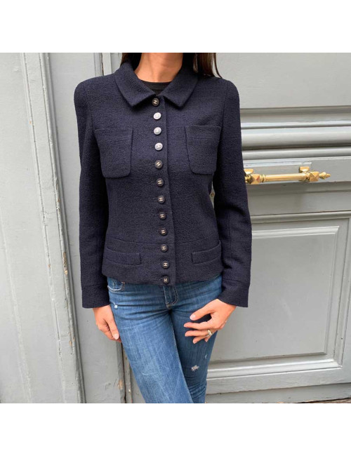 Veste Chanel T36 bleu