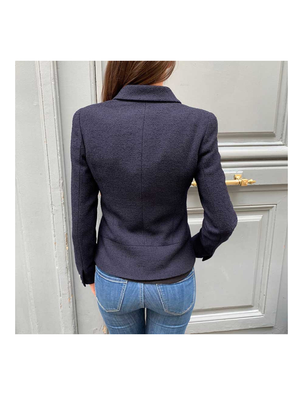 Veste Chanel T36 bleu