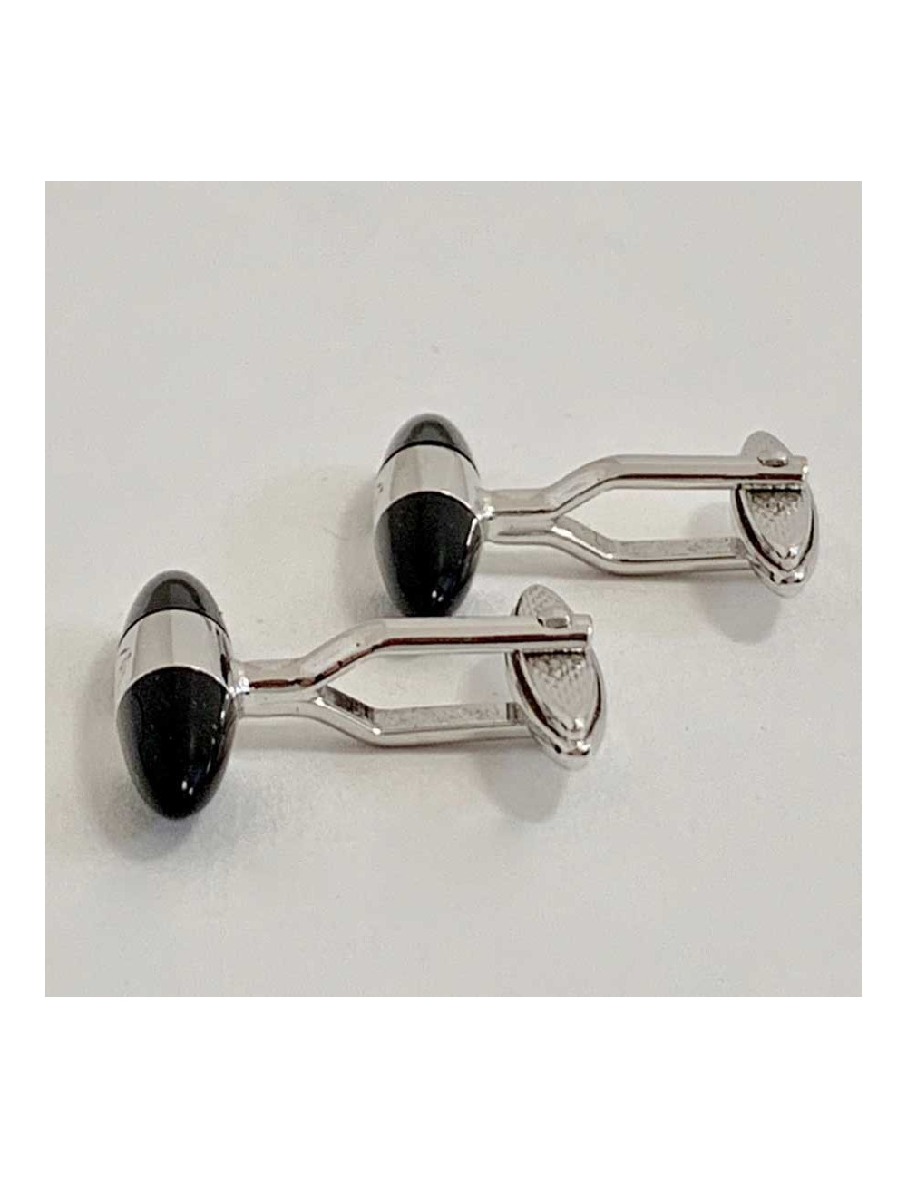 Bouton de manchette DUNHILL tourmaline noire