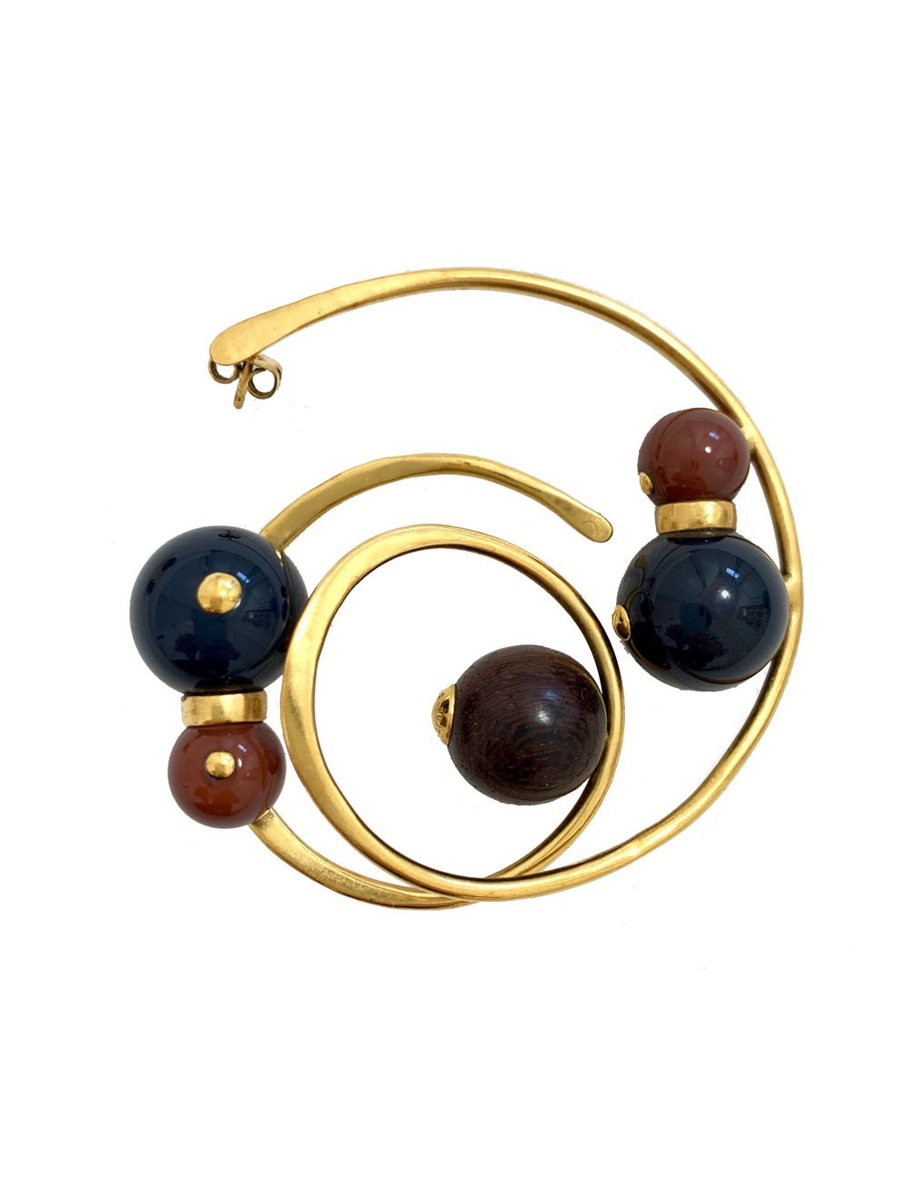 Creoles LOUIS VUITTON dorées et perles 2