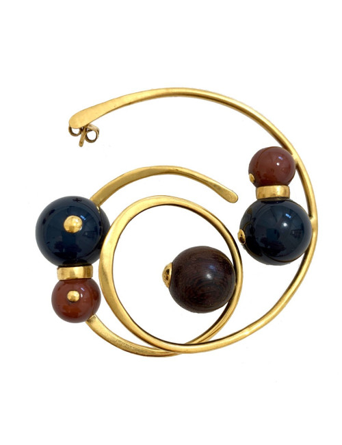 Creoles LOUIS VUITTON dorées et perles 2