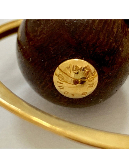 Creoles LOUIS VUITTON dorées et perles 2