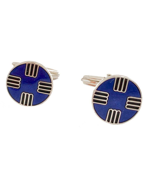 bouton de manchette DUNHILL bleu