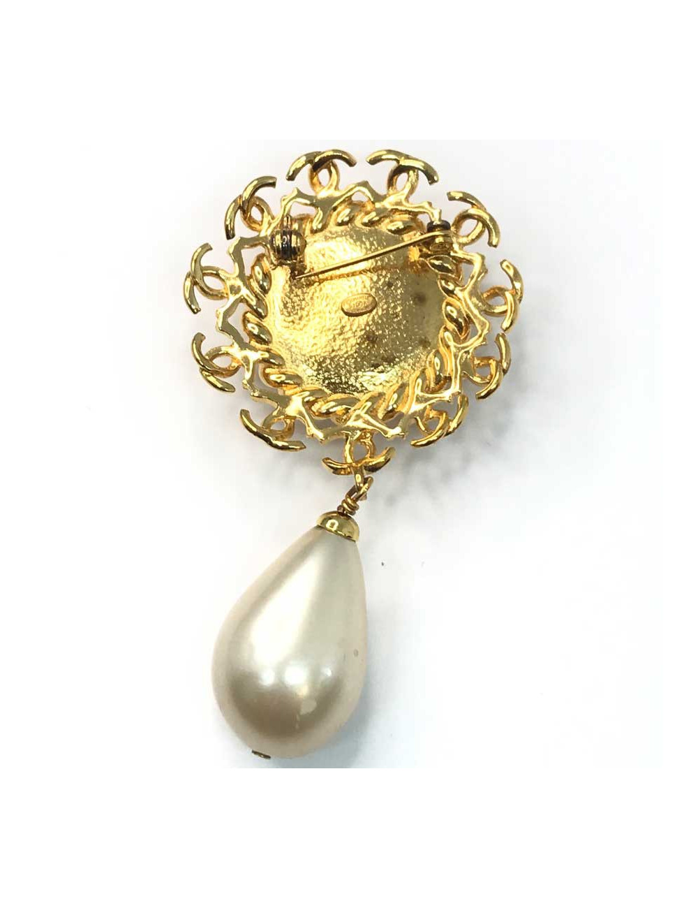 Broche Vintage Chanel grosse perle