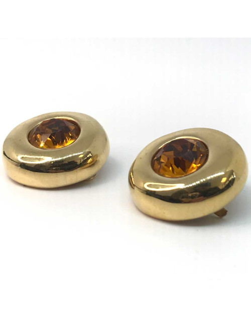 BO SANS MARQUE métal doré et strass jaune