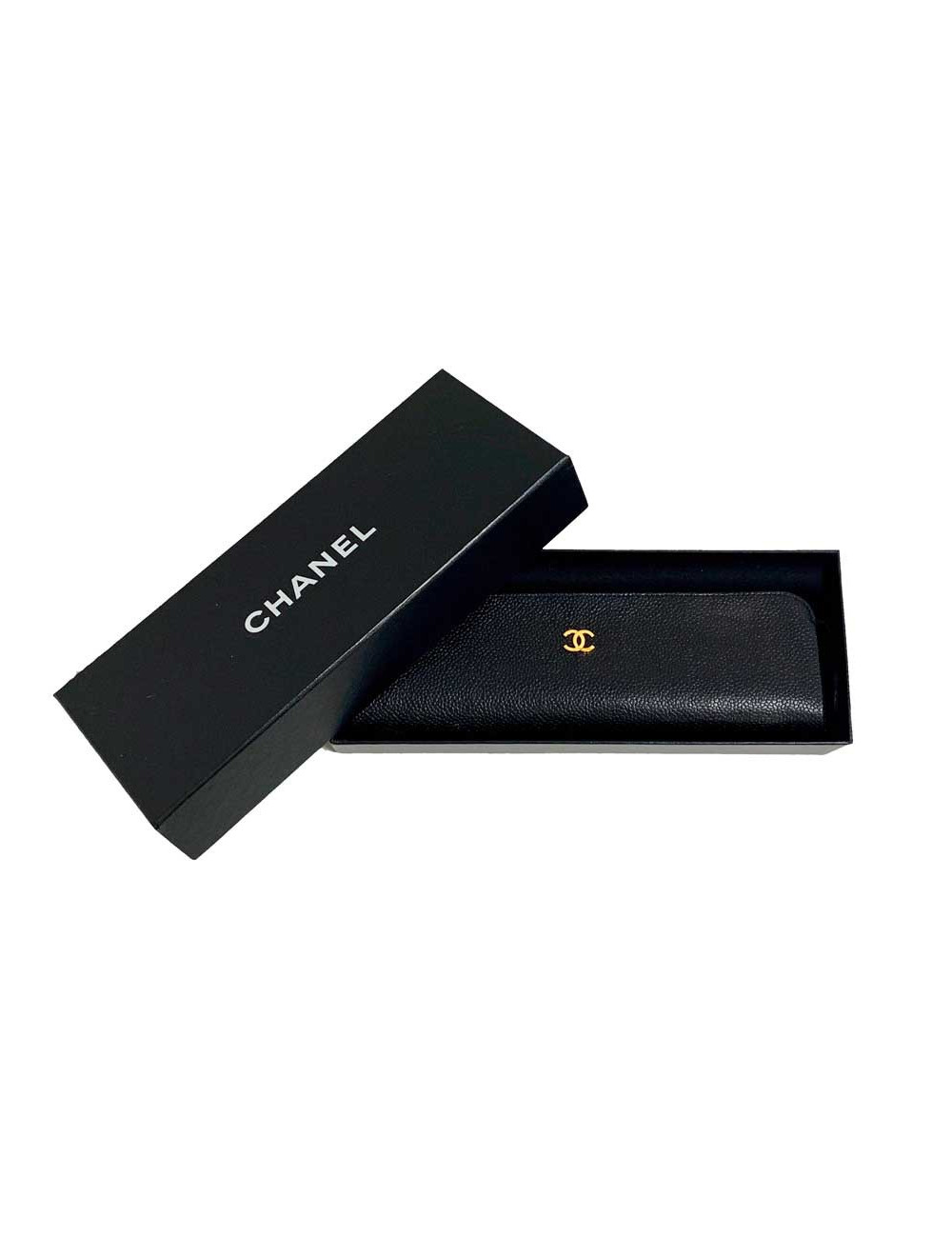 Trousse CHANEL cuir caviar noir