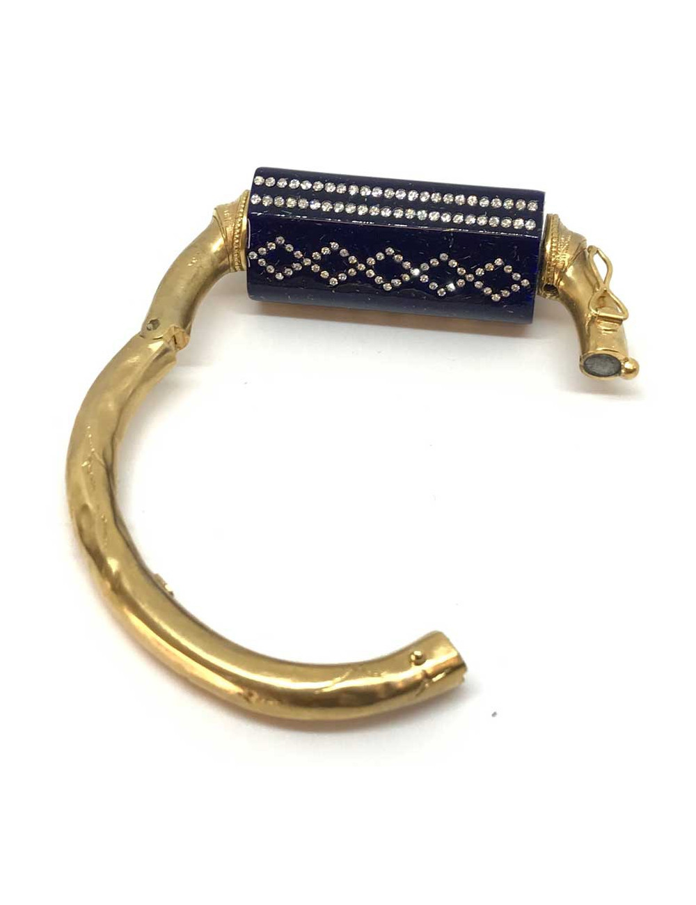 CHANEL bracelet bleu céramique et strass