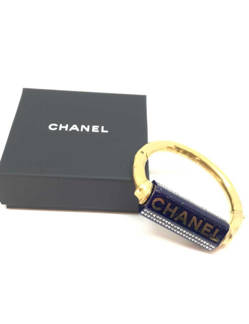 CHANEL bracelet bleu céramique et strass