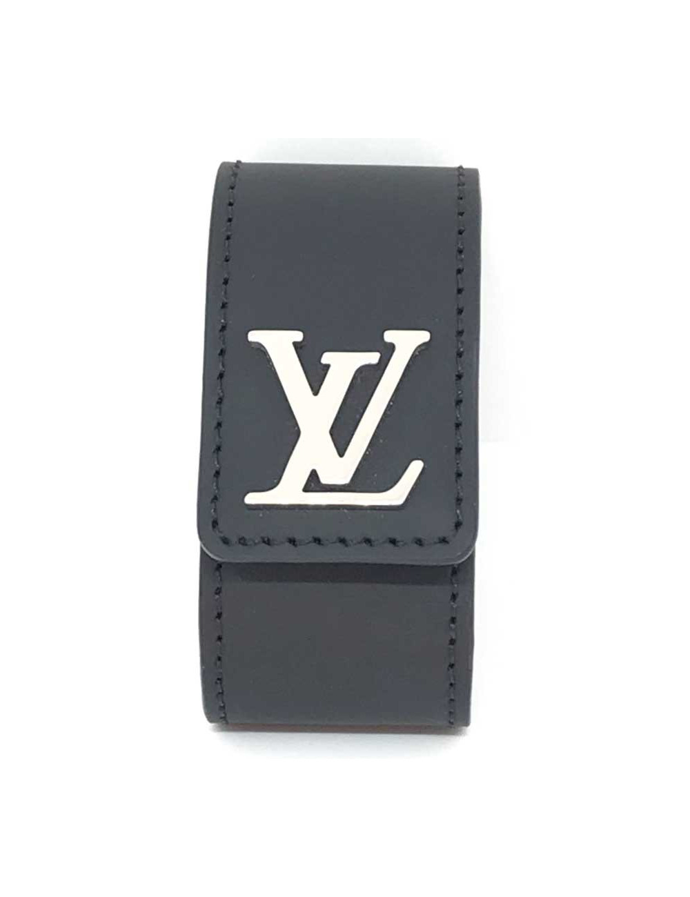 Bracelet Louis Vuitton cuir noir