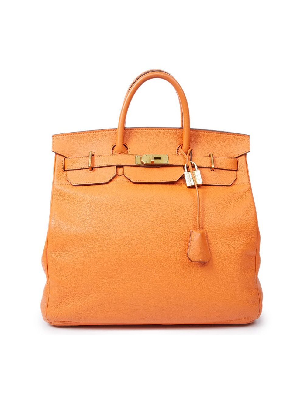 HERMES Haut à courroies bag orange Togo leather 