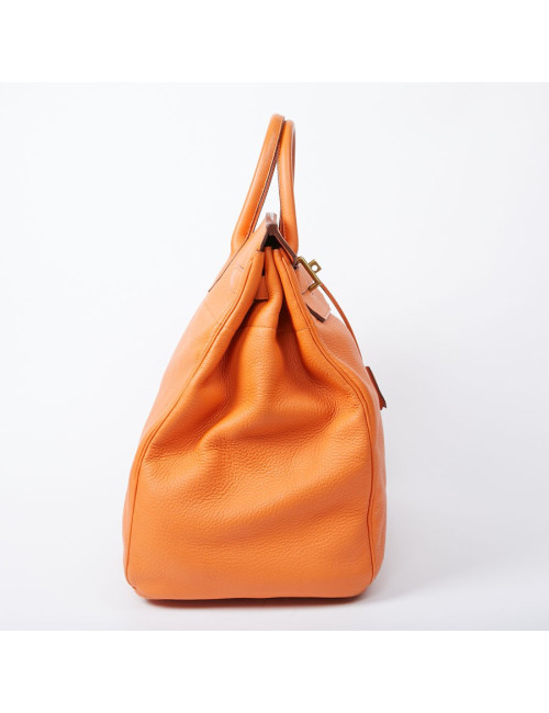 HERMES Haut à courroies bag orange Togo leather 