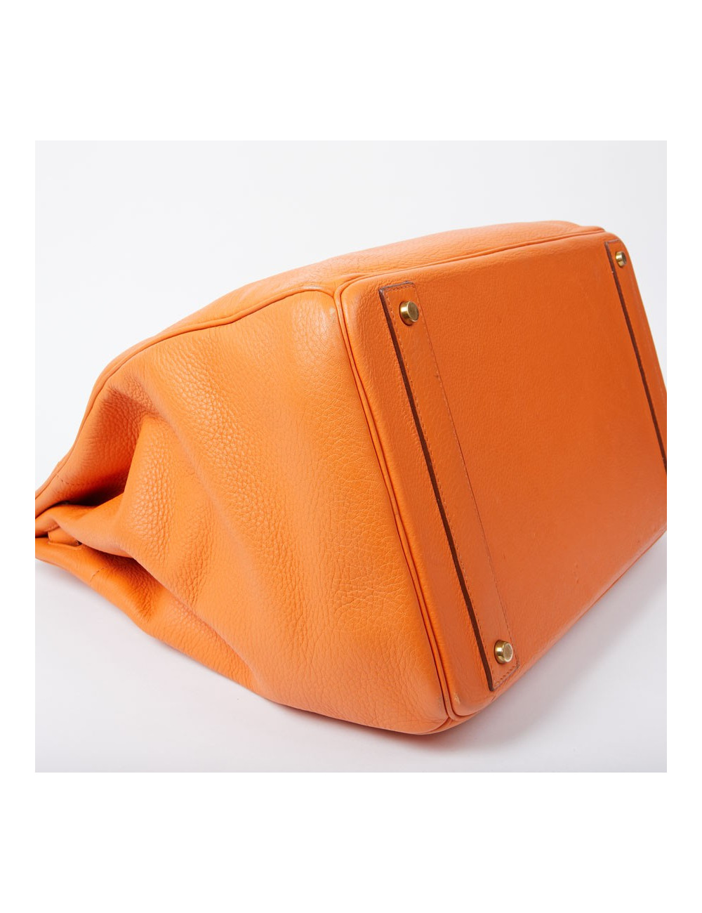 Sac Haut à Courroies HERMES cuir togo orange