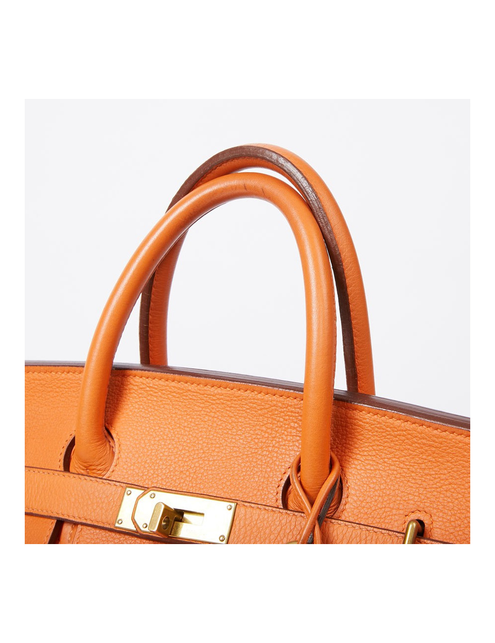 HERMES Haut à courroies bag orange Togo leather 