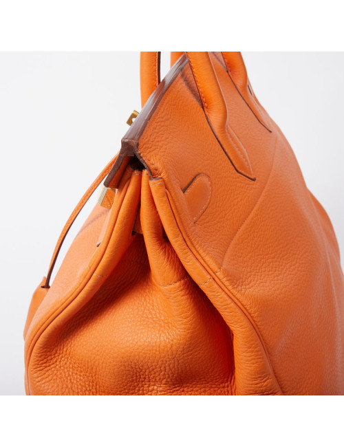 Sac Haut à Courroies HERMES cuir togo orange