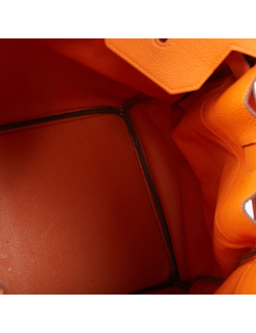 Sac Haut à Courroies HERMES cuir togo orange