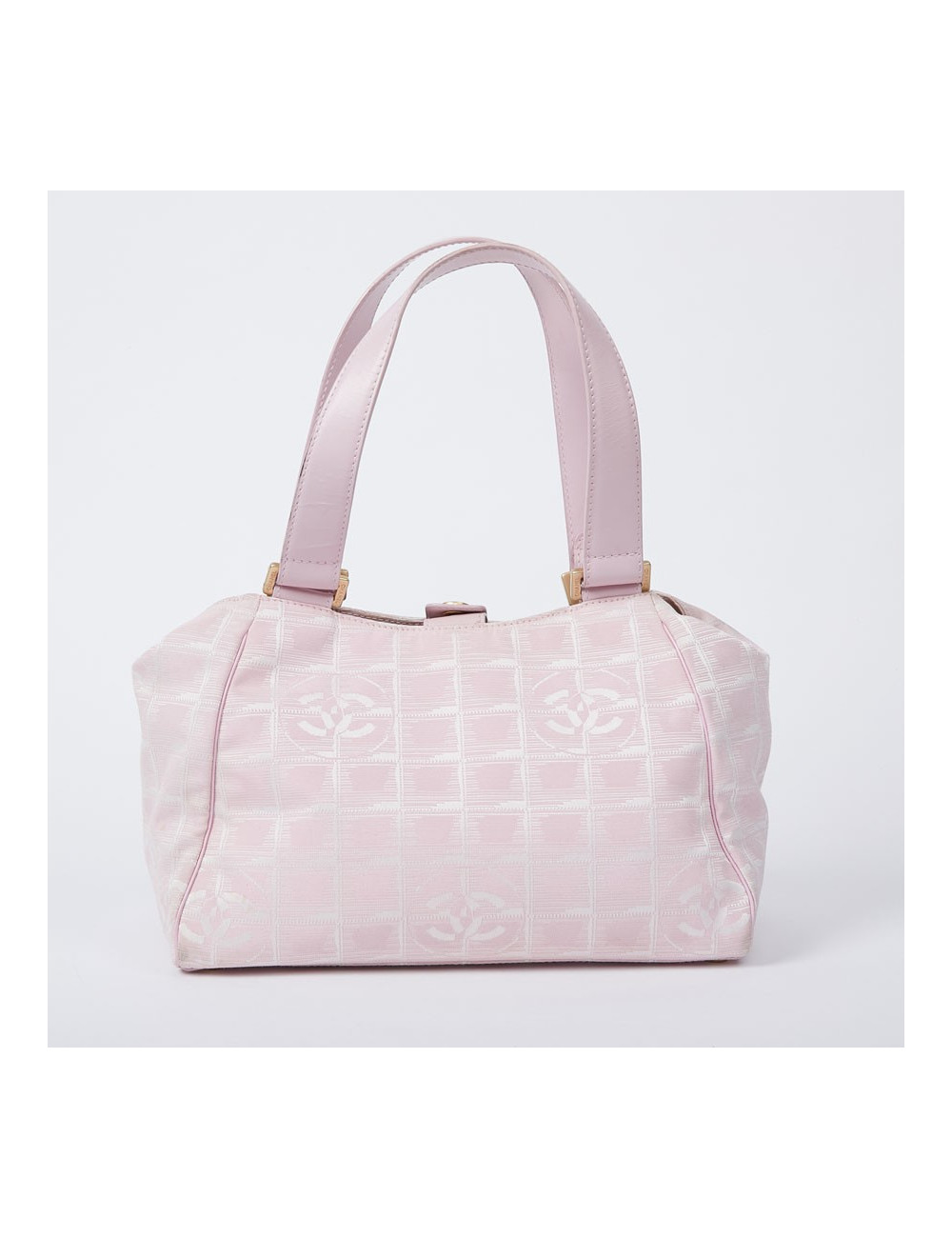 Sac Chanel en toile monogram rose