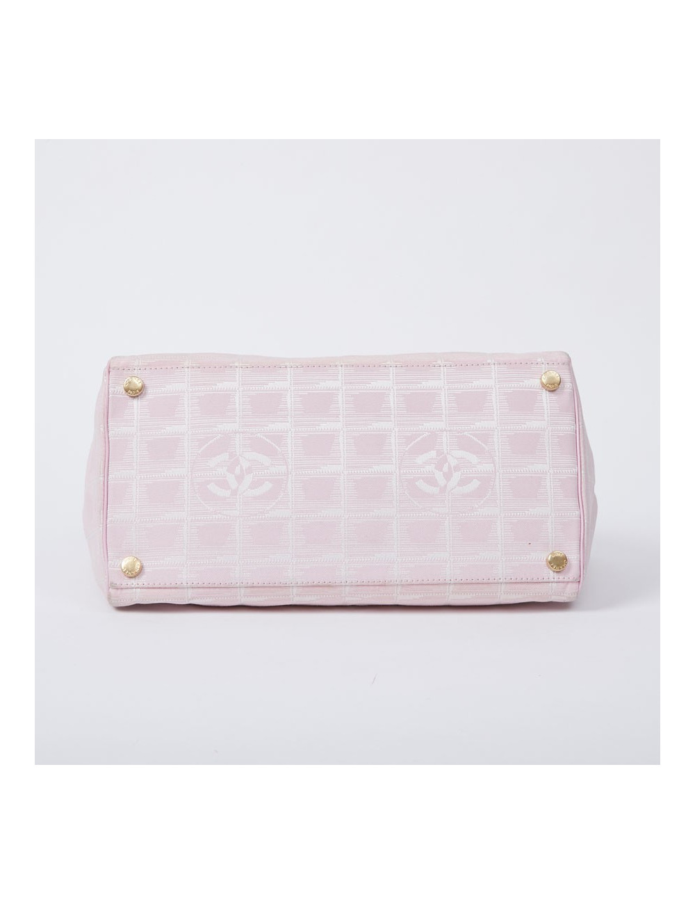 Sac Chanel en toile monogramme rose