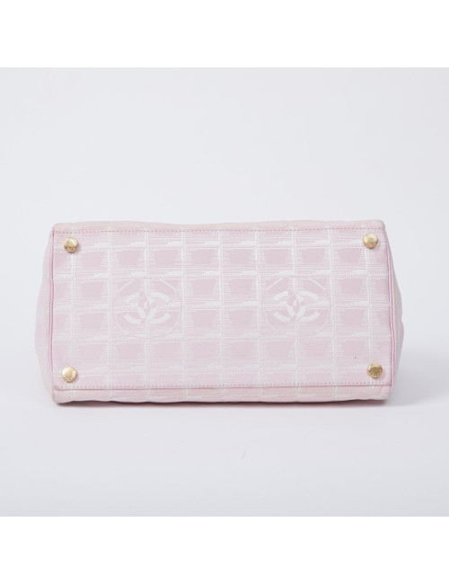 Sac Chanel en toile monogramme rose