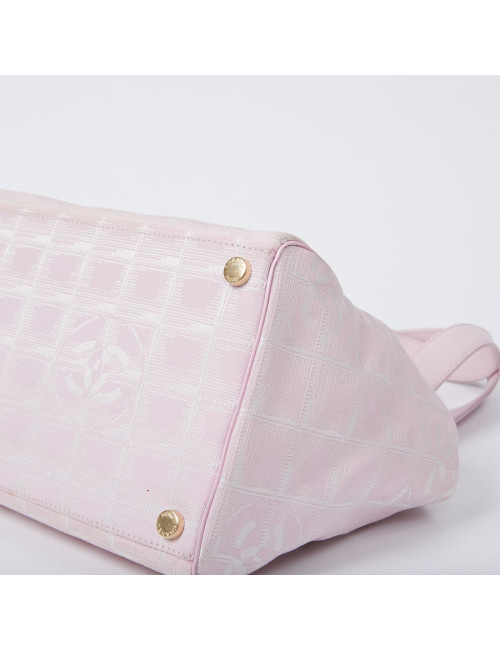 Sac Chanel en toile monogram rose