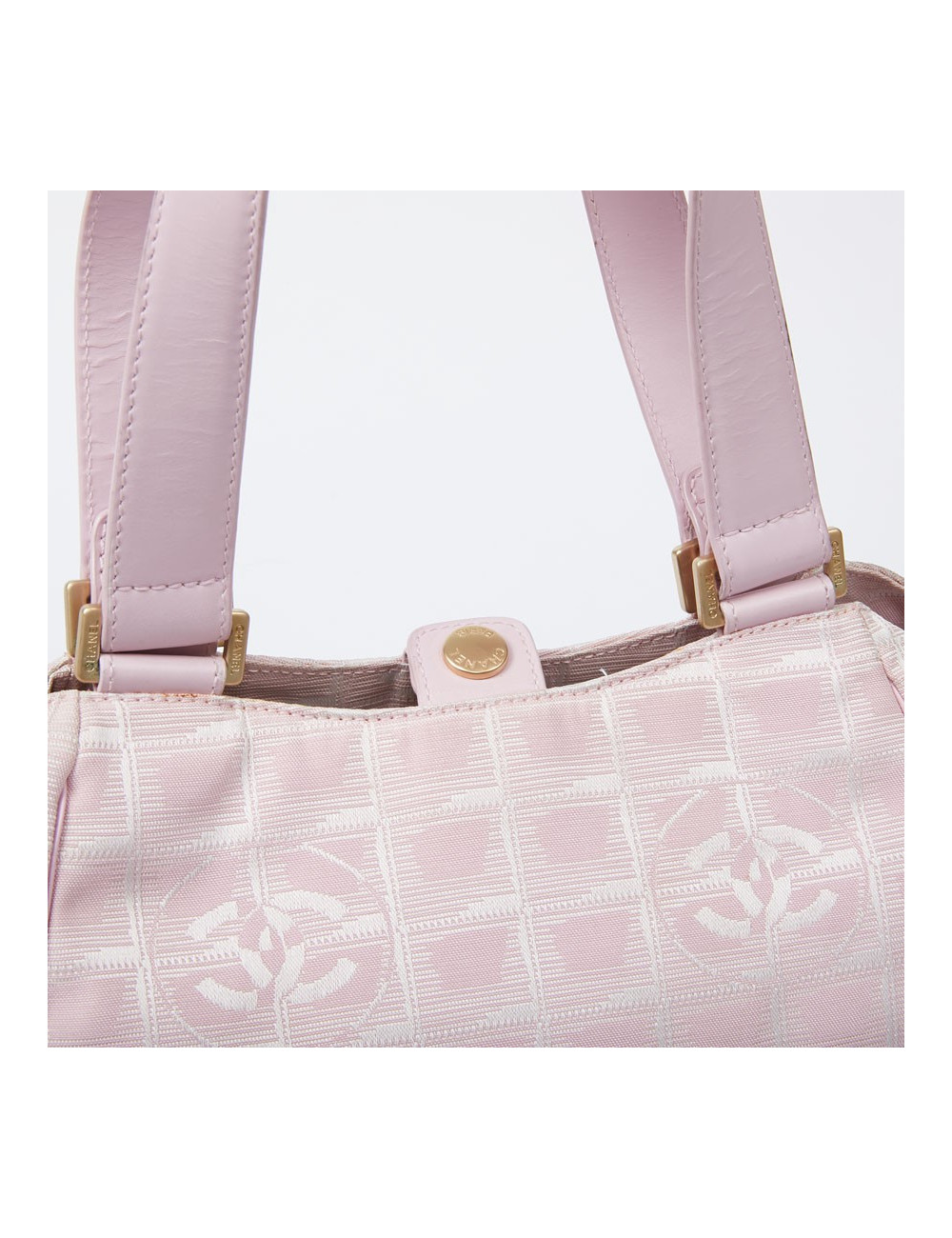 Sac Chanel en toile monogram rose