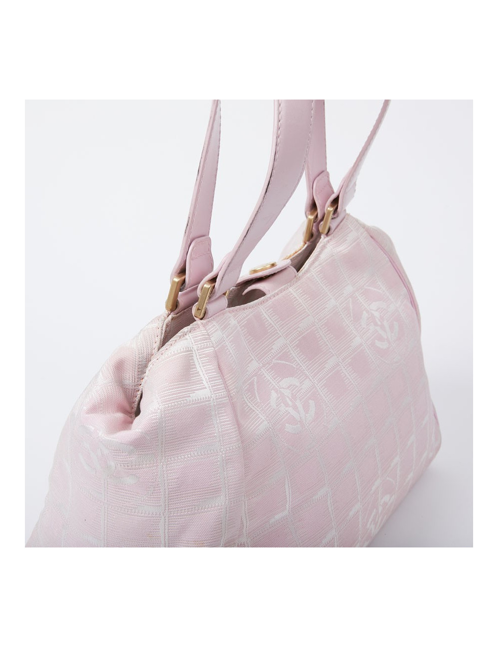 Sac Chanel en toile monogramme rose