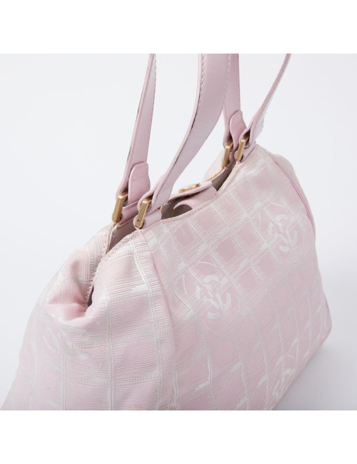 Sac Chanel en toile monogram rose