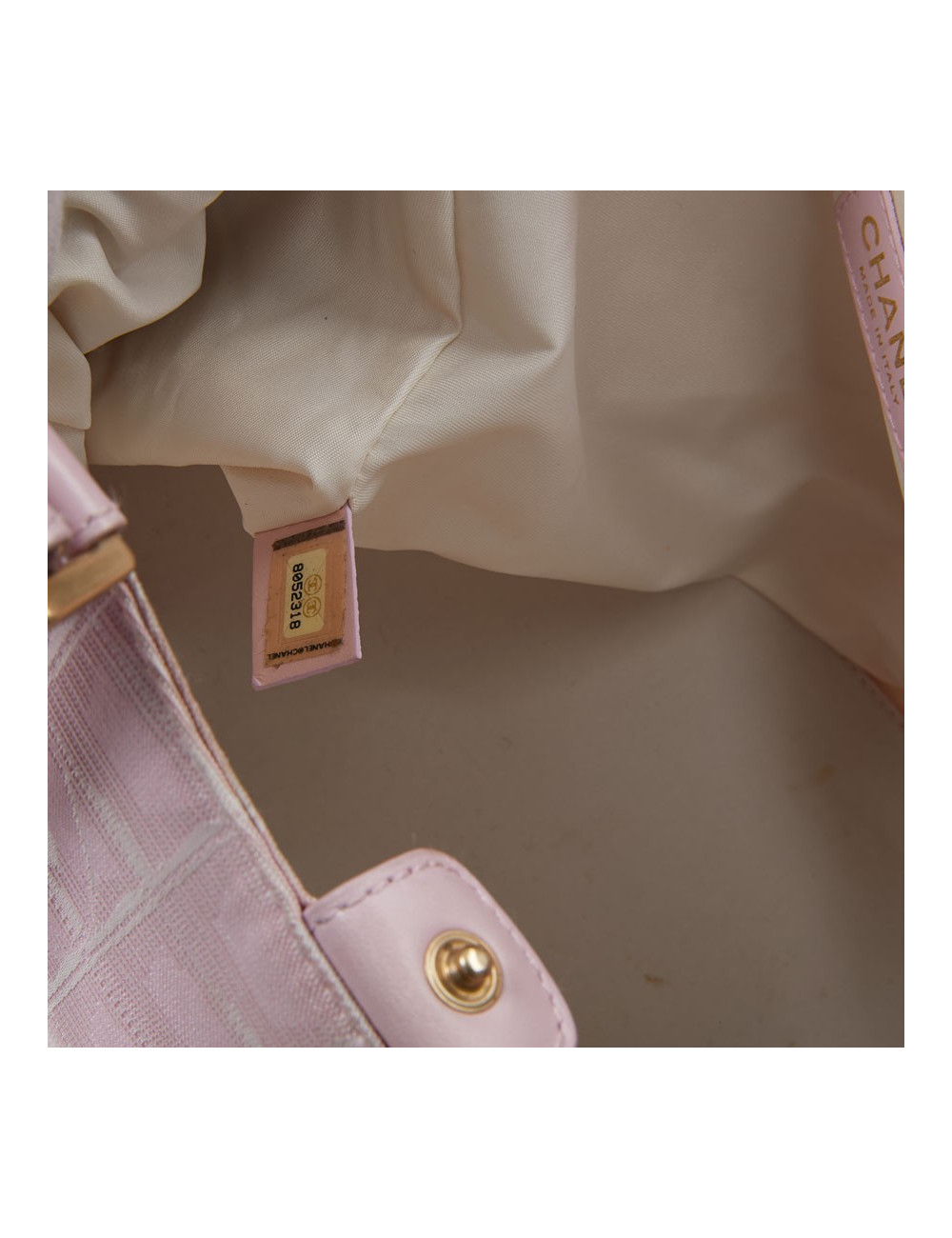 Sac Chanel en toile monogramme rose