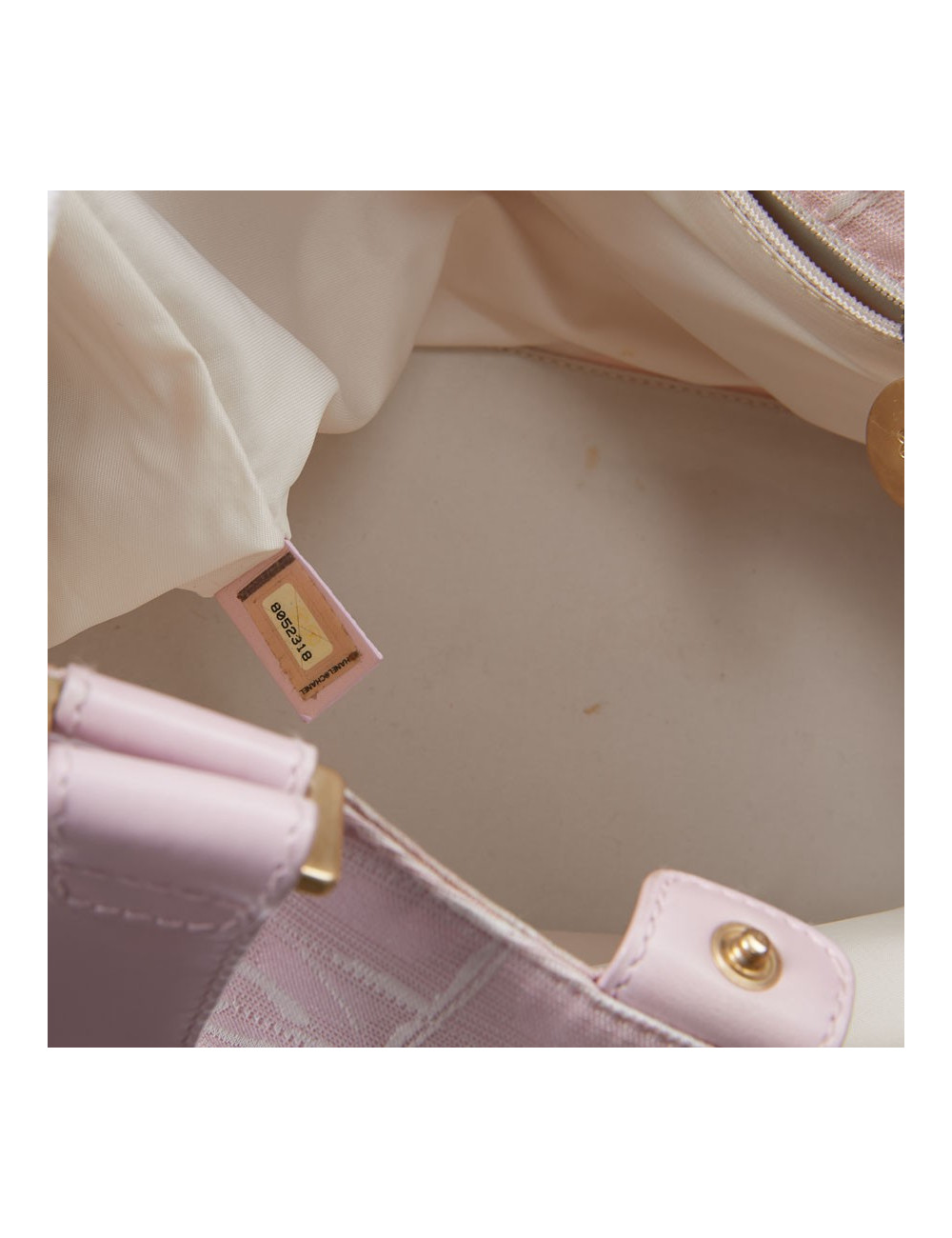 Sac Chanel en toile monogramme rose