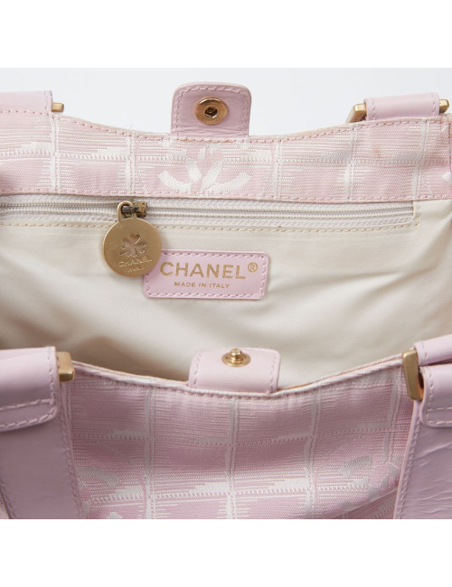 Sac Chanel en toile monogramme rose