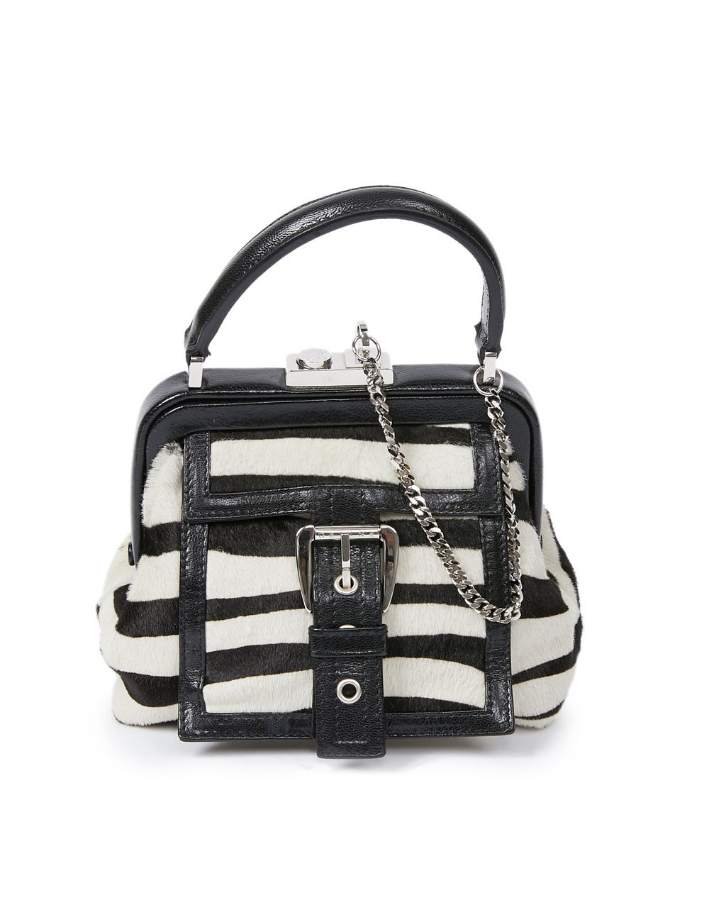 Mini sac CELINE en chèvre façon zèbre 
