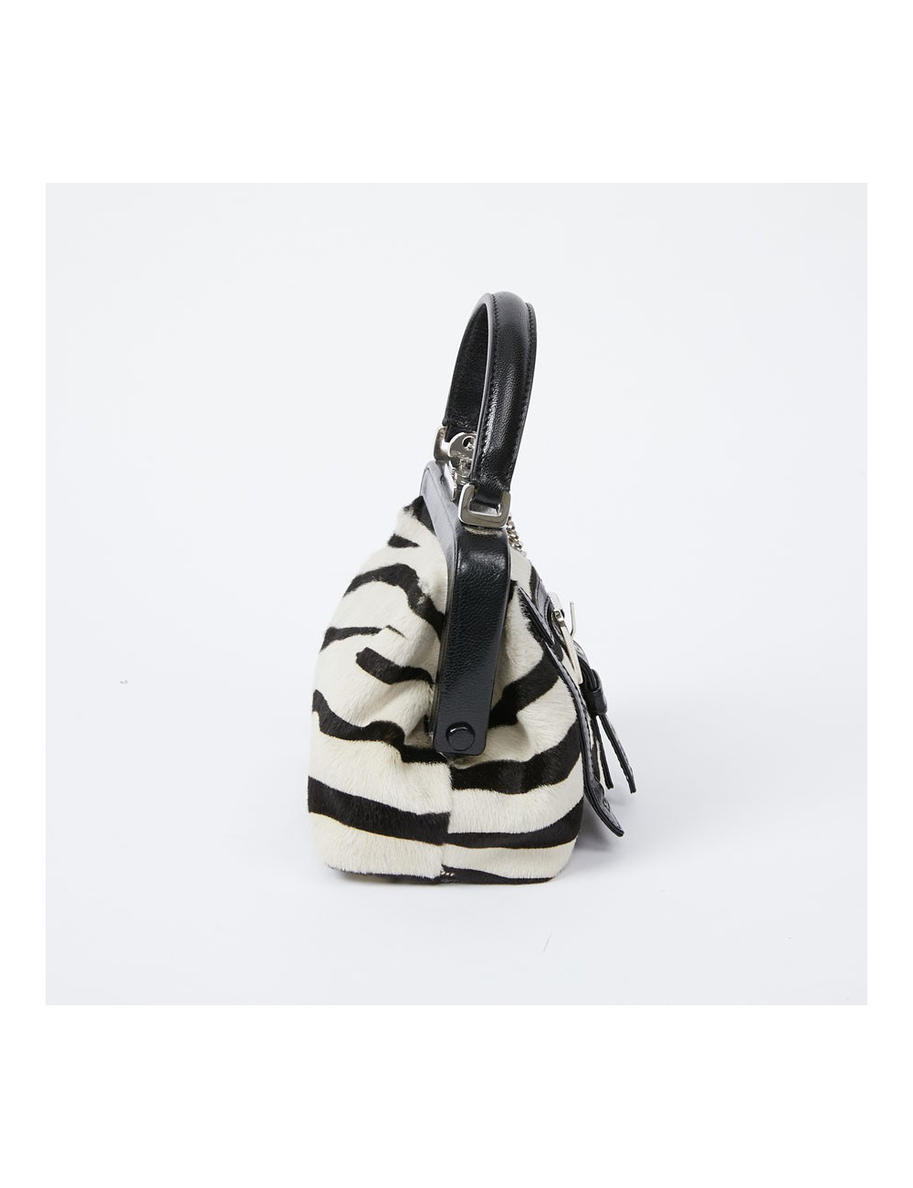 Mini sac CELINE en chèvre façon zèbre 