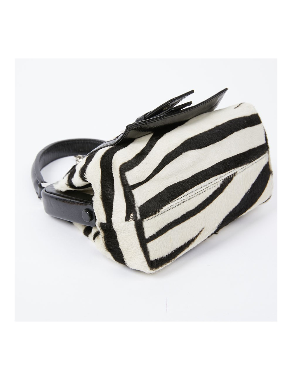 Mini sac CELINE en chèvre façon zèbre 