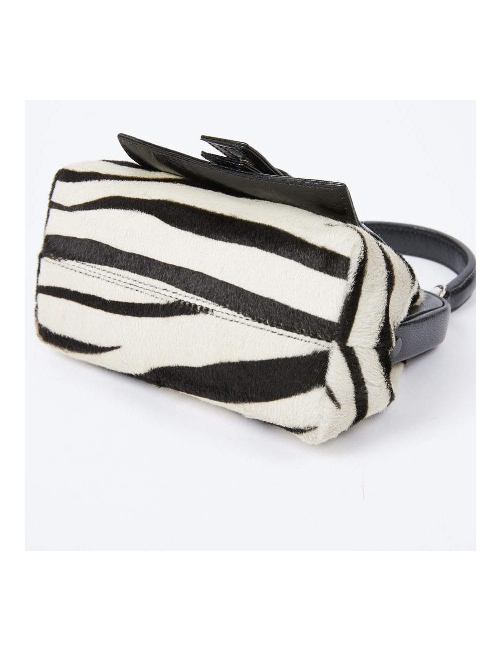 Mini sac CELINE en chèvre façon zèbre 