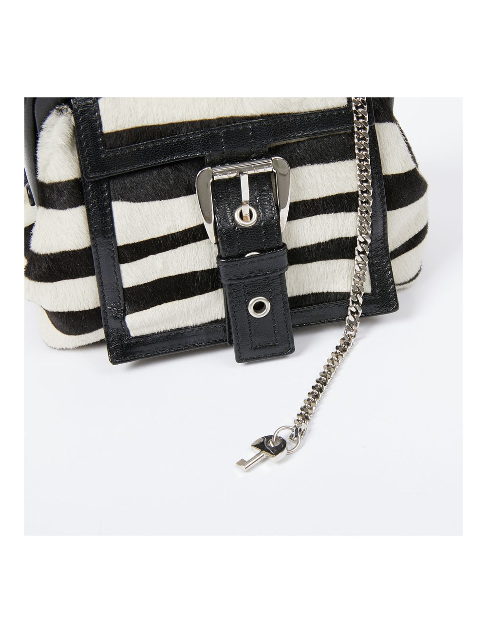 Mini sac CELINE en chèvre façon zèbre 