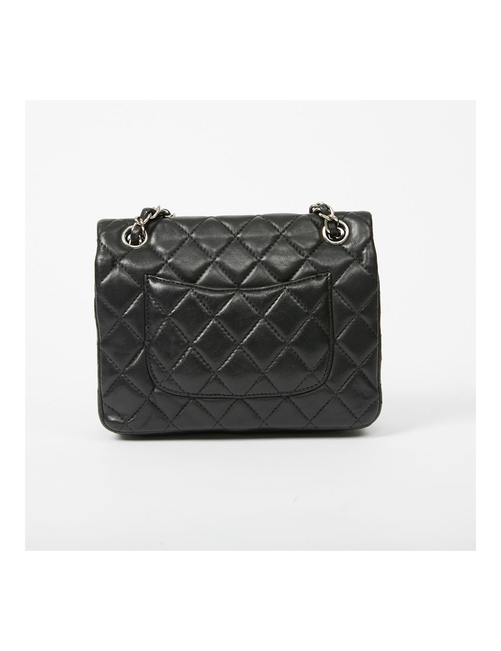 Mini sac CHANEL cuir lisse matelassé