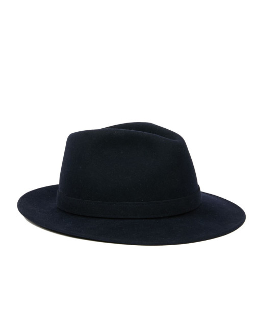 Chapeau T 60 HERMES feutrine bleu 
