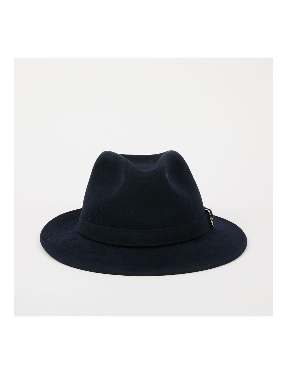Chapeau T 60 HERMES feutrine bleu 
