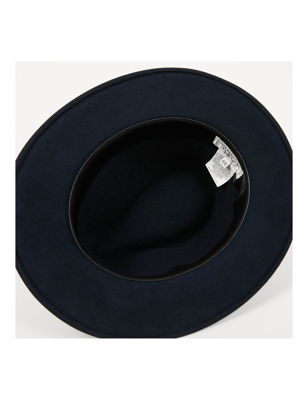 Chapeau T 60 HERMES feutrine bleu 