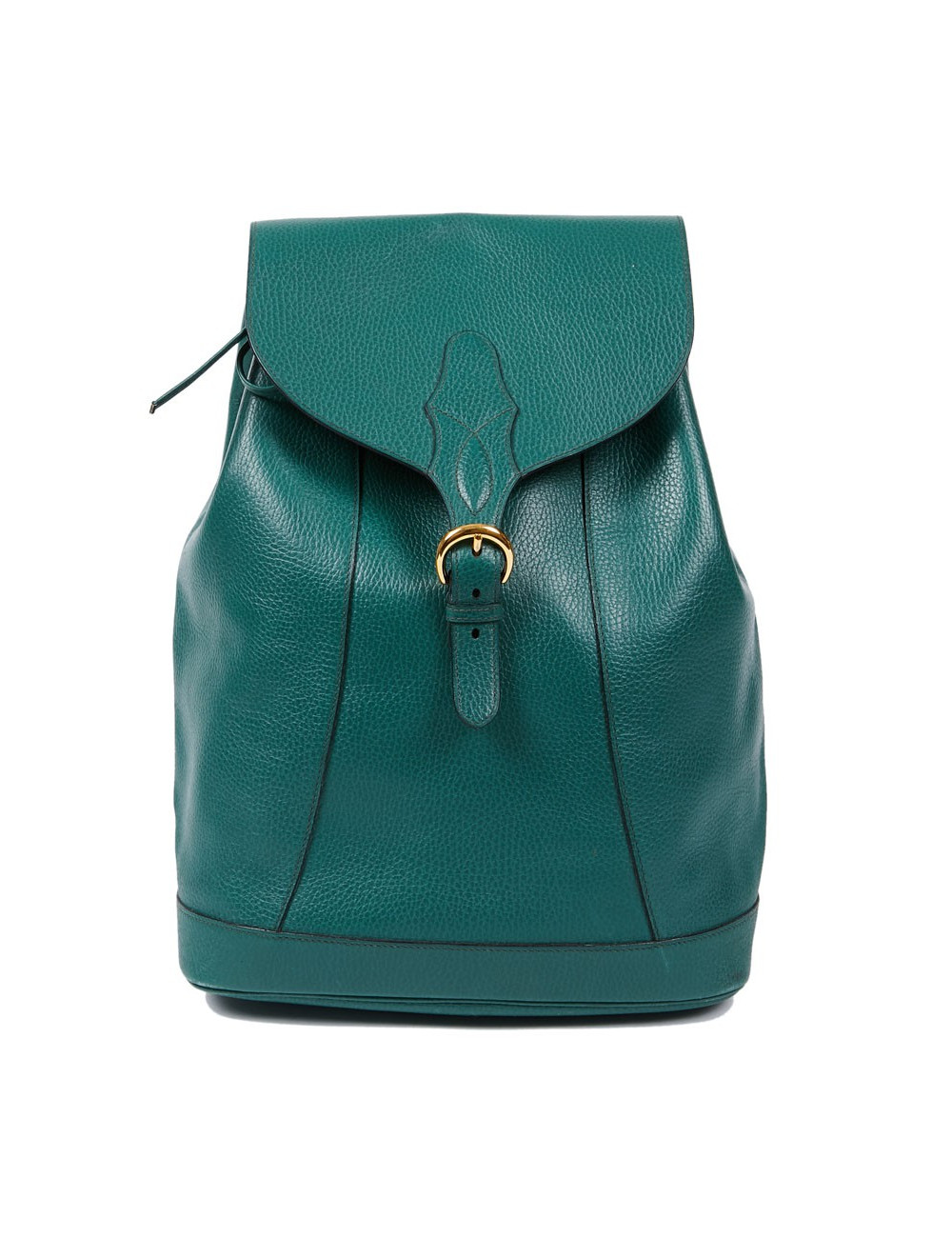 Sac à dos HERMES vintage cuir grainé vert