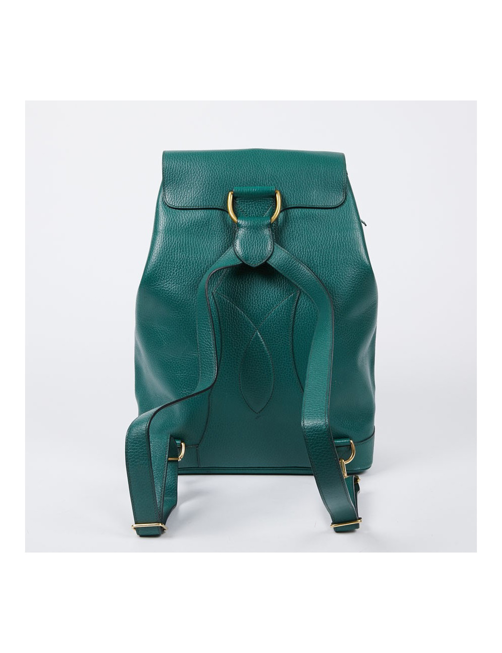 Sac à dos HERMES vintage cuir grainé vert