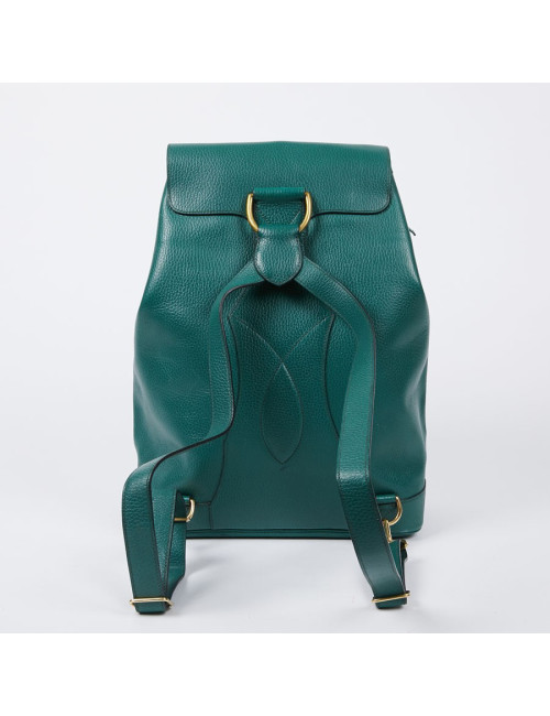 Sac à dos HERMES vintage cuir grainé vert