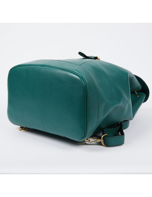 Sac à dos HERMES vintage cuir grainé vert
