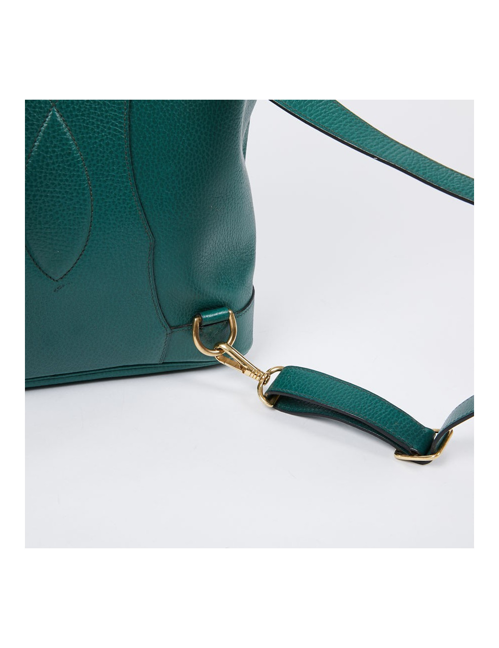 Sac à dos HERMES vintage cuir grainé vert