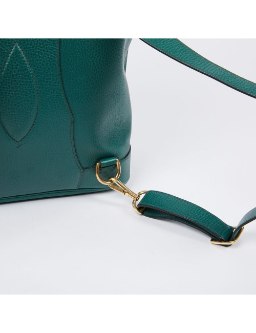 Sac à dos HERMES vintage cuir grainé vert